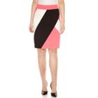 Black Label By Evan-picone Colorblock Pencil Skirt