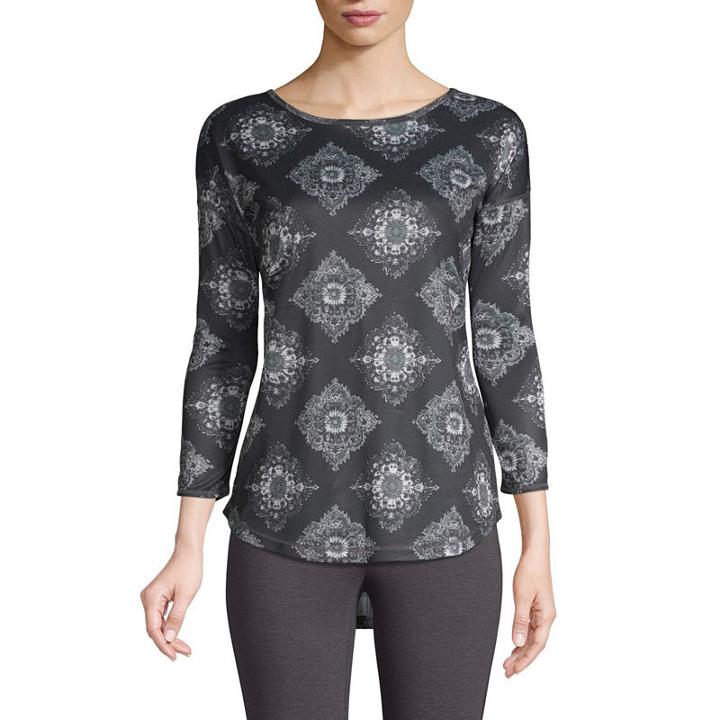 St. John's Bay Active 3/4 Sleeve Quick Dry Tee - Tall