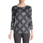 St. John's Bay Active 3/4 Sleeve Quick Dry Tee - Tall