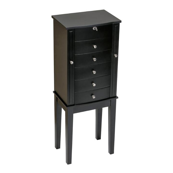 Mele & Co. Wooden Jewelry Armoire In Java Finish