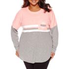 Flirtitude Long Sleeve T-shirt-womens Juniors Plus