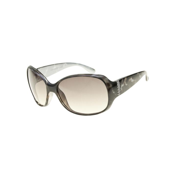 Black Label By Evan-picone Textured Oval Sunglasses
