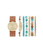 Arizona Womens Brown 7-pc. Watch Boxed Set-fmdarz155