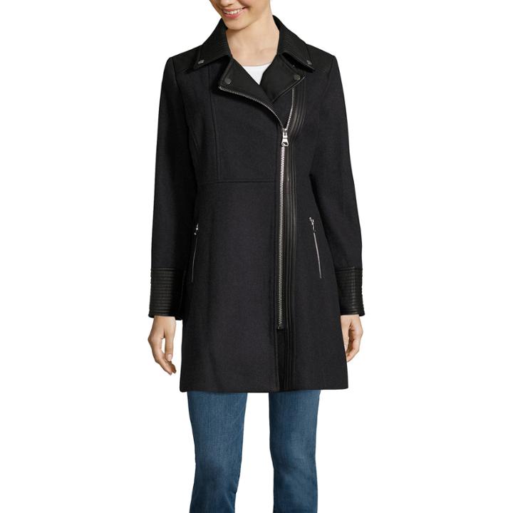 Sienna Studio Wool Blend Coat With Trim