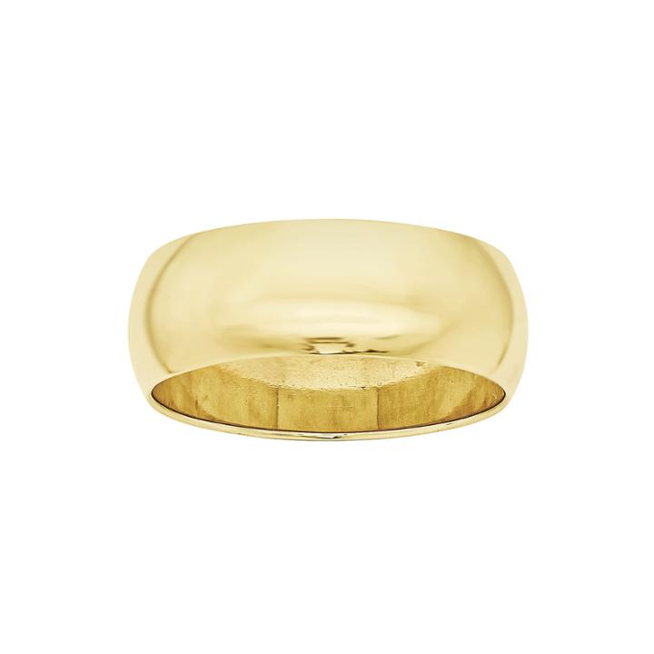 Mens 10k Yellow Gold Half Round Wedding Band