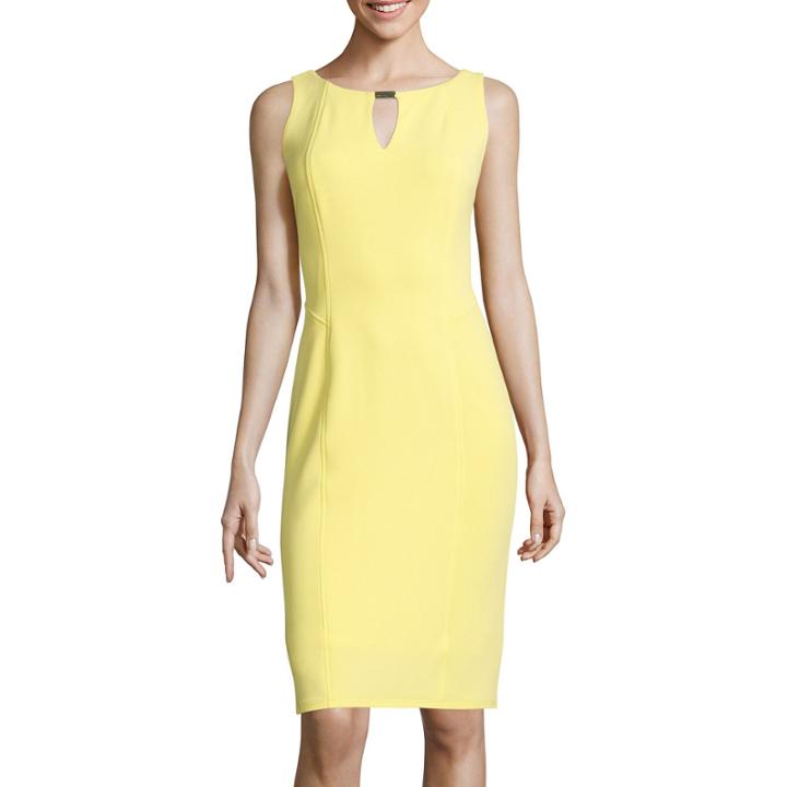Worthington Sleeveless Ottoman Keyhole Sheath Dress