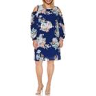 Danillo Long Sleeve Cold Shoulder Sheath Dress-plus