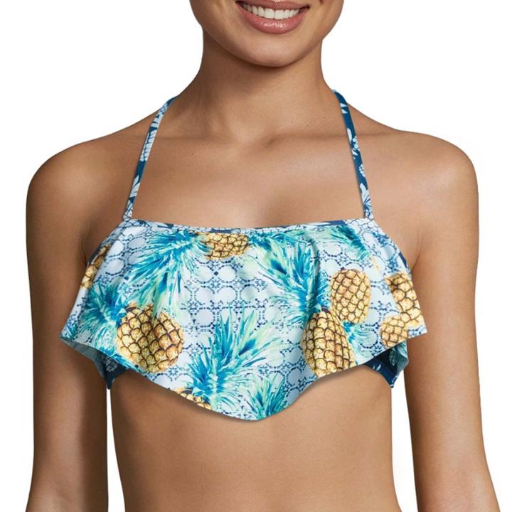Social Angel Flounce Swimsuit Top-juniors