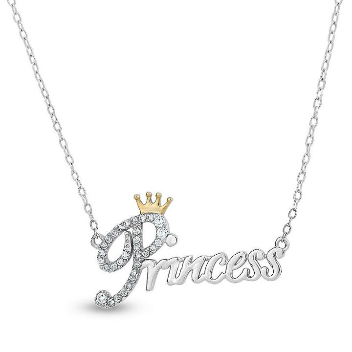 Diamonart Womens 1/3 Ct. T.w. Lab Created White Cubic Zirconia Pendant Necklace