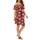 Planet Motherhood Short Sleeve Off The Shoulder Ruffle Sheath Dress