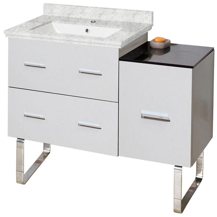 37-in. W 17-in. D Modern Plywood-melamine Vanity Base Set Only In White