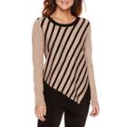Liz Claiborne Long-sleeve Stripe Tunic Sweater - Petite