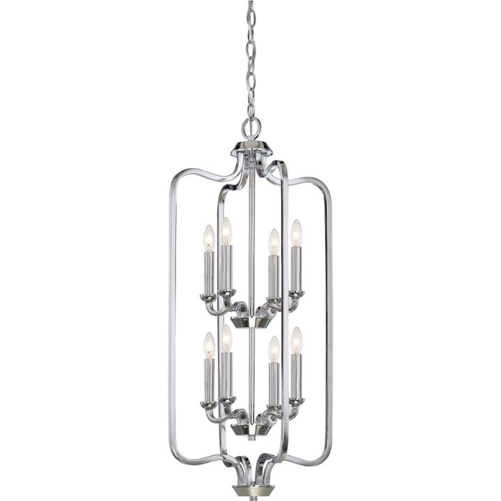Filament Design 8-light Polished Nickel Pendant