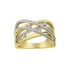 1/4 Ct. T.w. 14k Gold Over Silver Orbit Ring