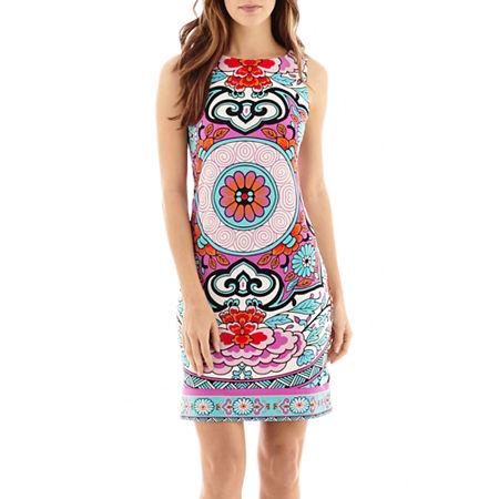 Nicole By Nicole Miller Sleeveless Print Shift Dress