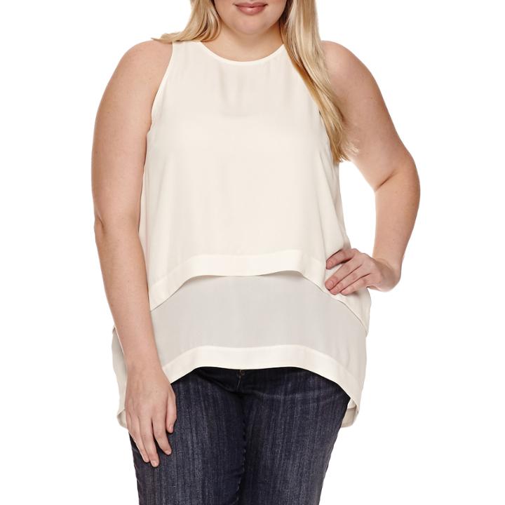 A.n.a Woven Low Tier Tank Top-plus