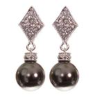 Telio! By Doris Panos Silver-tone Alysee Pearl Drop Earrings