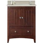 30.5-in. W Floor Mount Walnut Vanity Set For 3h4-in. Drilling Beige Top Biscuit Um Sink