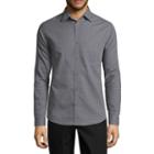 Haggar Long Sleeve Geometric Button-front Shirt