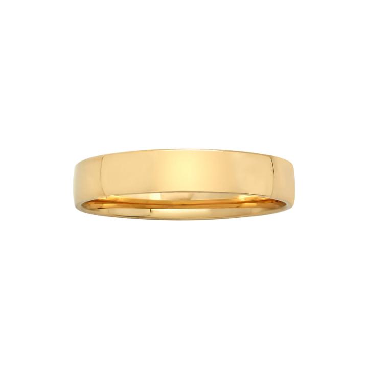 Personalized Comfort Fit 4mm 10k Yellow Gold Wedding Band