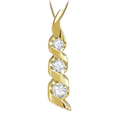 Sirena 1/8 Ct. Diamond 14k Yellow Gold Pendant Necklace
