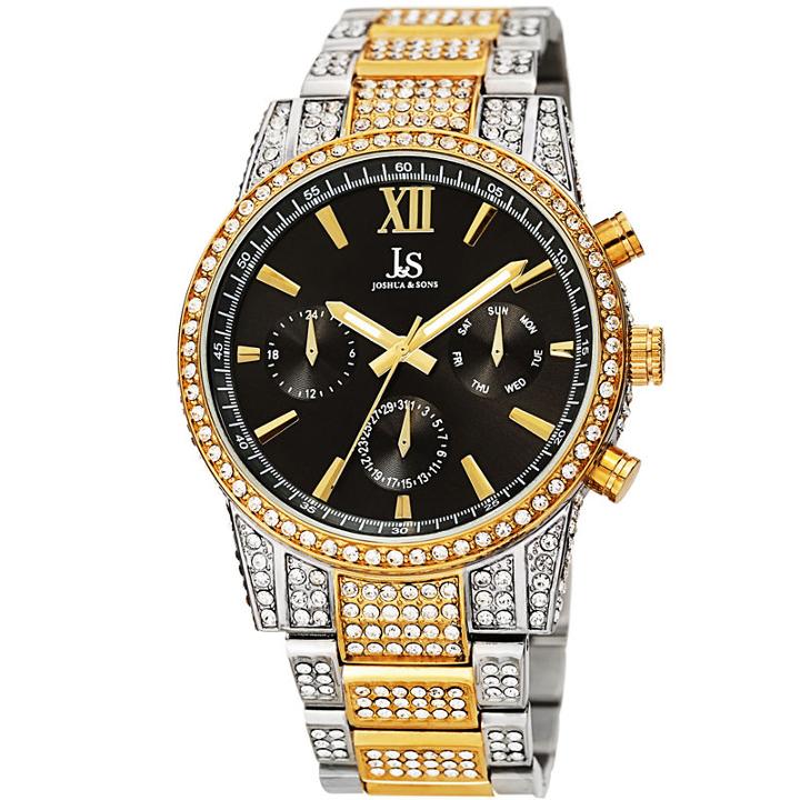 Reign Mens Two Tone Strap Watch-j-138ygb