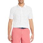 Izod Interlock Easy Care Short Sleeve Grid Polo Shirt