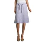 Liz Claiborne Chevron Linen A-line Skirt