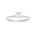 Diamonart Womens Round White Diamonore 10k Gold Solitaire Ring