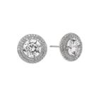 Greater Than 6 Ct. T.w. Round White Cubic Zirconia Sterling Silver Stud Earrings