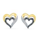 1/10 Ct. T.w. Black Diamond 11.5mm Stud Earrings