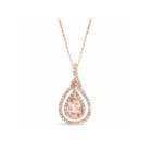Womens 1/4 Ct. T.w. Pink Morganite 10k Gold Pendant Necklace