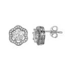 Sparkle Allure&trade; Flower-shaped Cubic Zirconia Earrings
