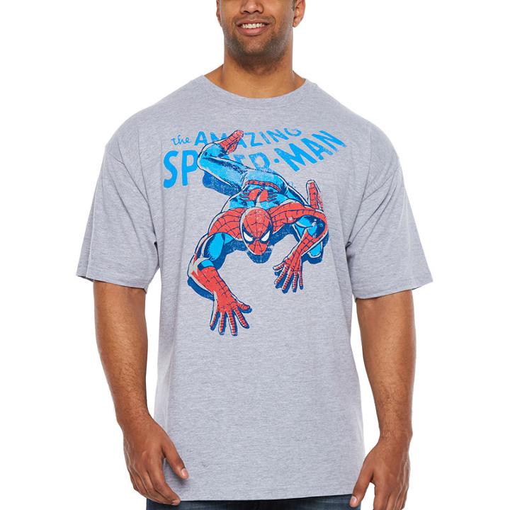 Retro Creeper Short Sleeve Marvel Graphic T-shirt-big And Tall