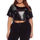 Boutique + 3/4 Sleeve Scoop Neck Knit Blouse-plus