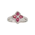 Limited Quantities Genuine Pink Tourmaline Sterling Silver Flower Ring