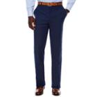 Men's Jf Stretch Texture Med Blue Flat-front Straight Leg Slim Fit- Pants