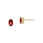 Lab-created Ruby 14k Yellow Gold Stud Earrings