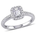 Womens 7/8 Ct. T.w. Emerald White Diamond 14k Gold Engagement Ring