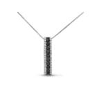 Womens 1/5 Ct. T.w. Black Diamond Sterling Silver Pendant Necklace