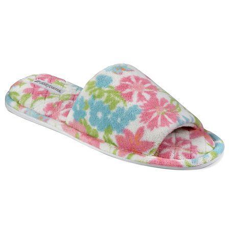 Dearfoams Terry Open-toe Scuff Slippers