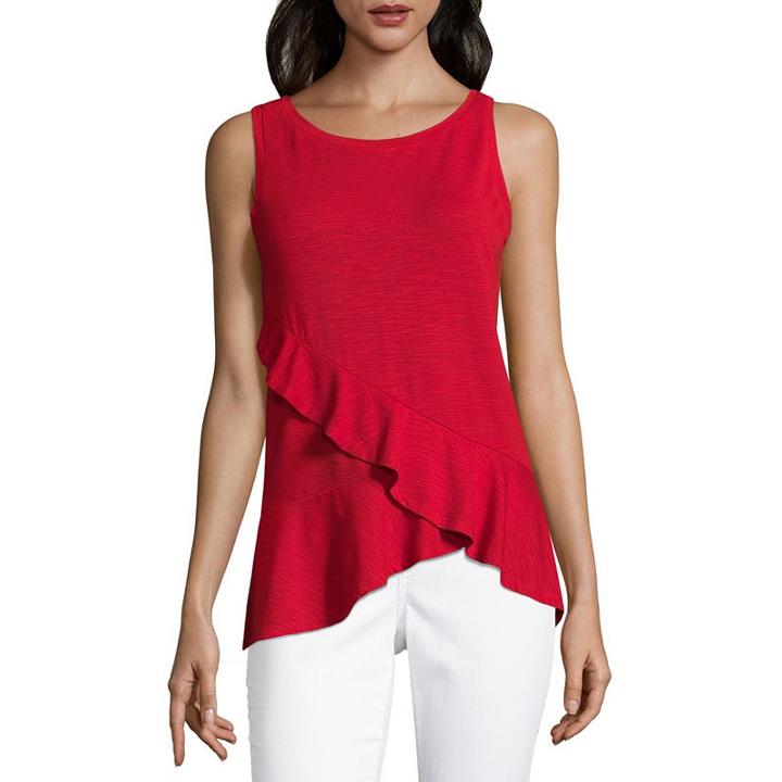 Liz Claiborne Ruffled Knit Tank Top