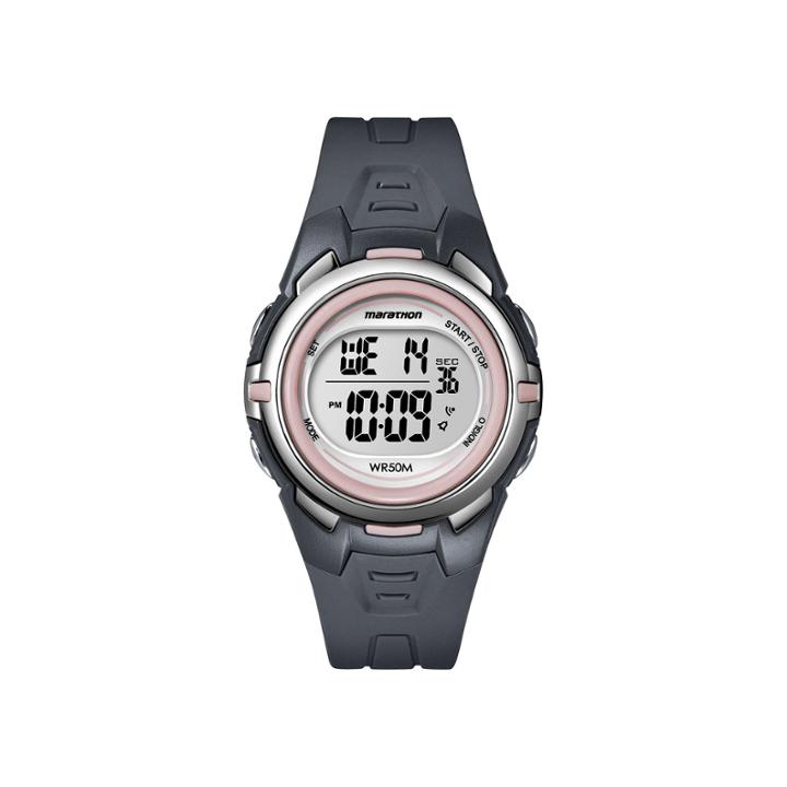 Marathon By Timex Womens Gray Resin Strap Digital Watch T5k360m6