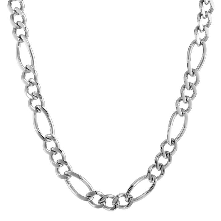 Mens Stainless Steel 22 11mm Figaro Chain