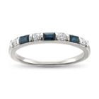 Womens 1/3 Ct. T.w. High Pressure/high Temperature Blue Sapphire 14k Gold Wedding Band