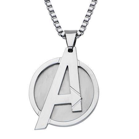 Marvel Avengers Logo Mens Stainless Steel Pendant Necklace