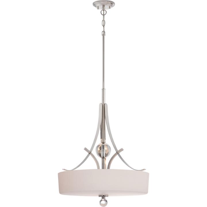 Filament Design 3-light Polished Nickel Pendant