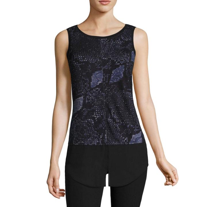 Worthington Sleeveless Split Front Top