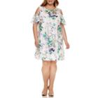 Studio 1 Short Sleeve Sheath Dress-plus