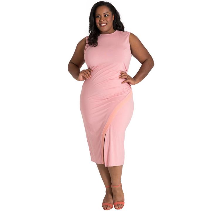 Poetic Justice Brianna Sleeveless Wrap Dress - Plus